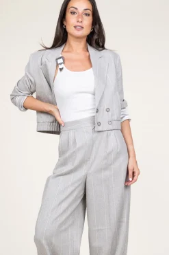 Baby Rib Top With Belt Detail Siv | White... | Copenhagen Muse | Little Soho