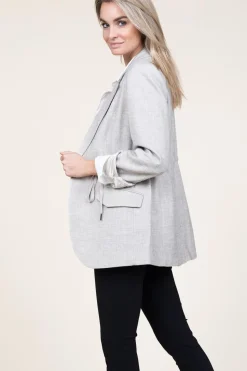 Blazer With Drawstrings Winnie | Grey... | Co'Couture | Little Soho