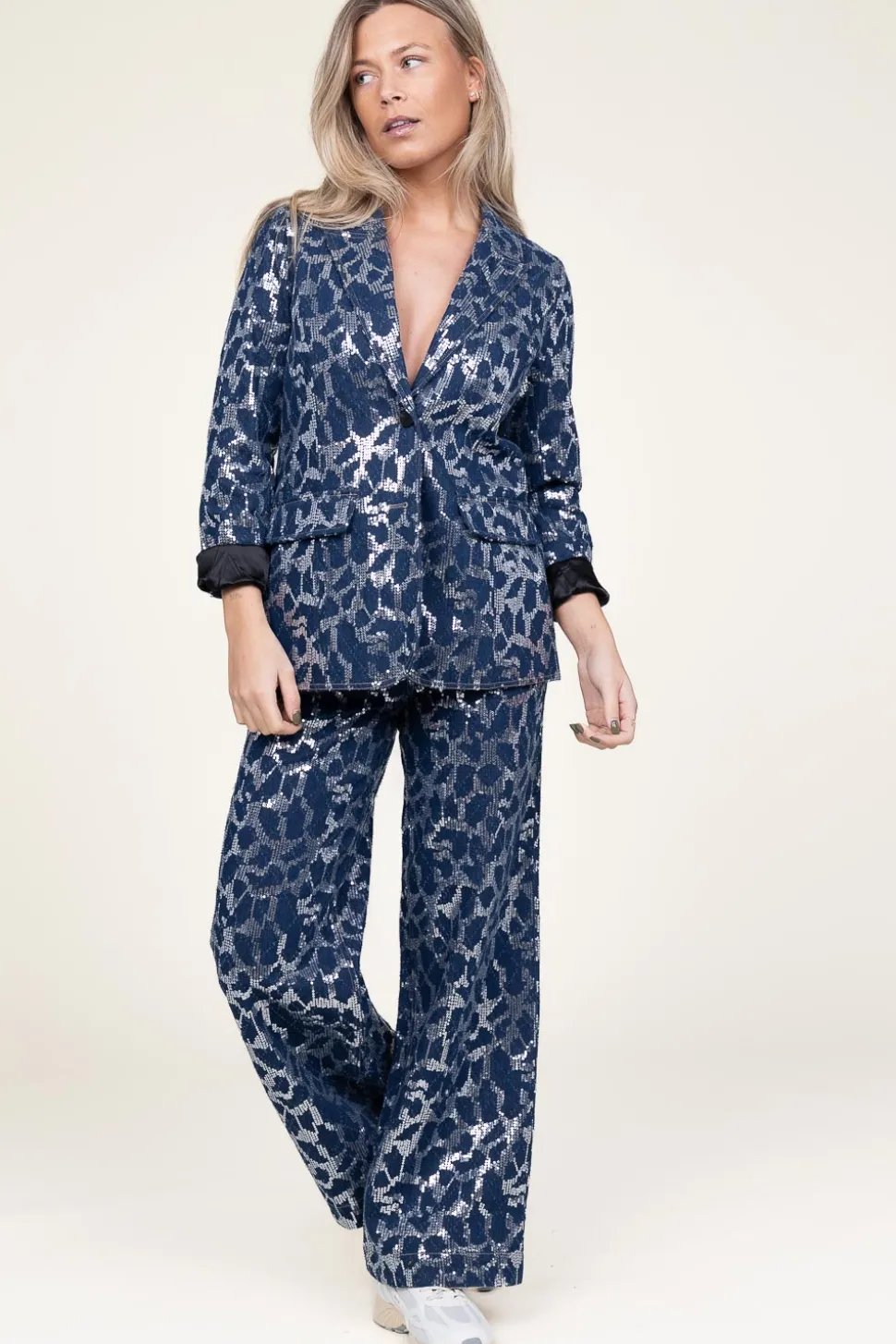 Blazer With Sequins Segal | Blue... | Co'Couture | Little Soho