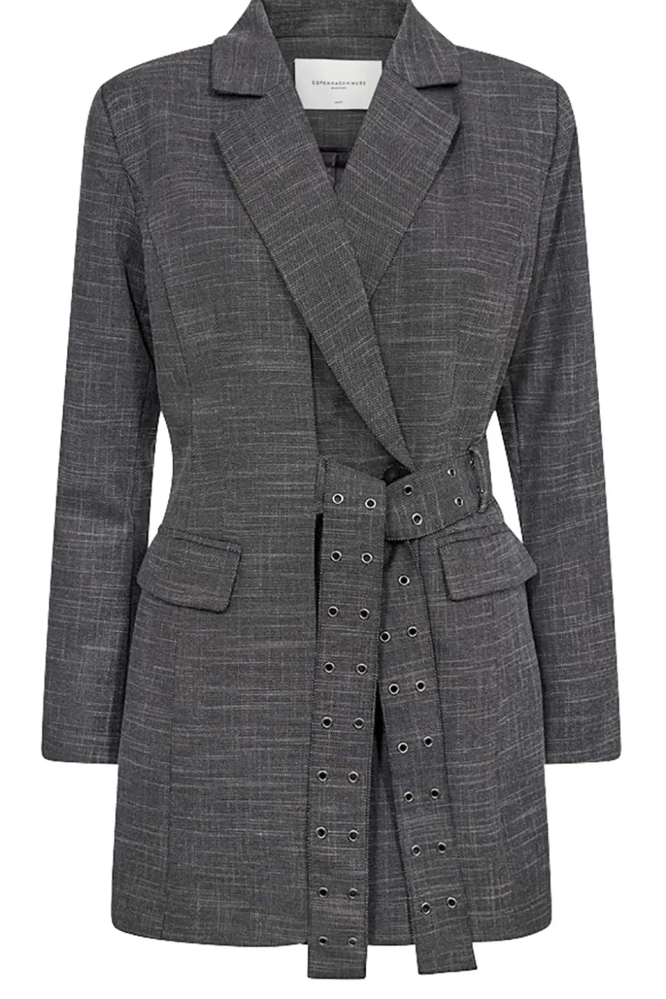 Blazer With Tie Belt Tonnie | Grey... | Copenhagen Muse | Little Soho
