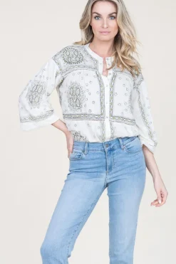 Blouse With Embroidery Dita | Natural... | Stella Forest | Little Soho