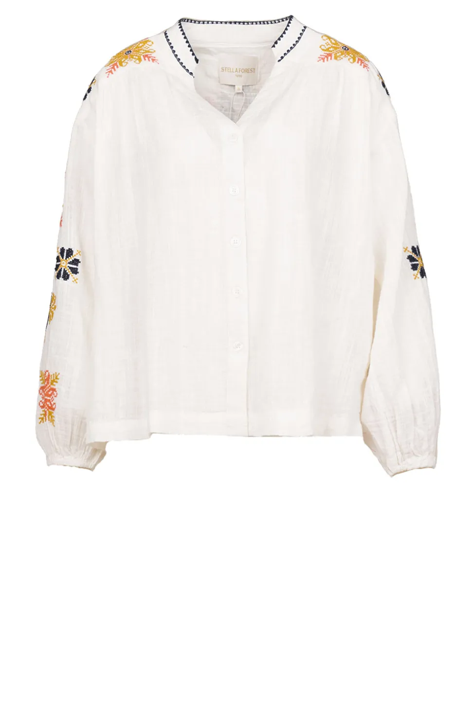 Blouse With Embroidery Valentina | Natural... | Stella Forest | Little Soho
