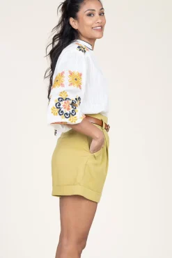 Blouse With Embroidery Valentina | Natural... | Stella Forest | Little Soho