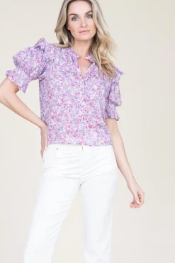 Blouse With Print Camalda | Pink... | Berenice | Little Soho