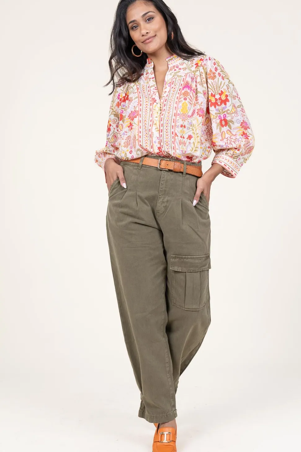Blouse With Print Emilia | Pink... | Stella Forest | Little Soho