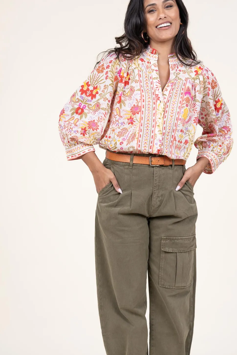 Blouse With Print Emilia | Pink... | Stella Forest | Little Soho