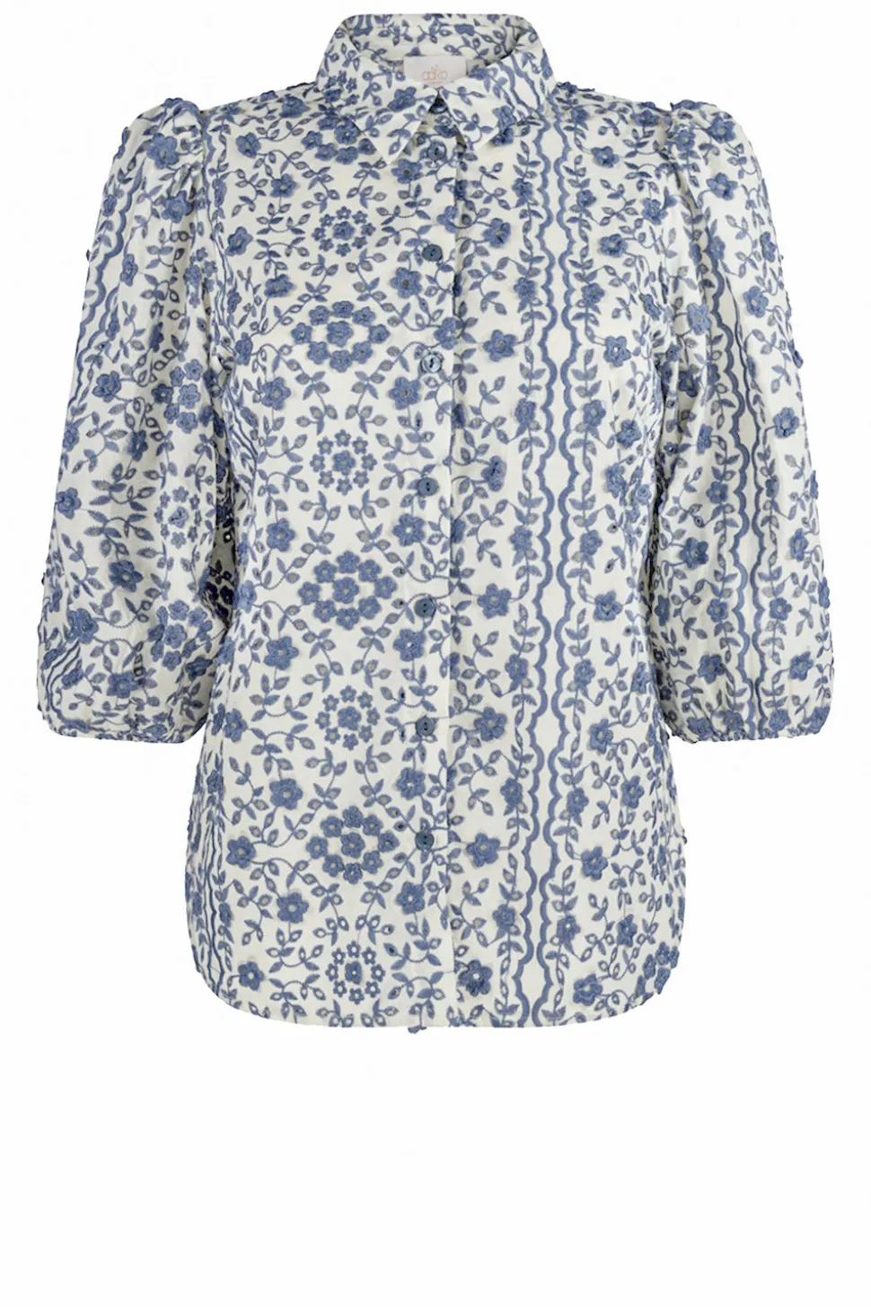 Blouse With Print Lien | Blue... | Aaiko | Little Soho