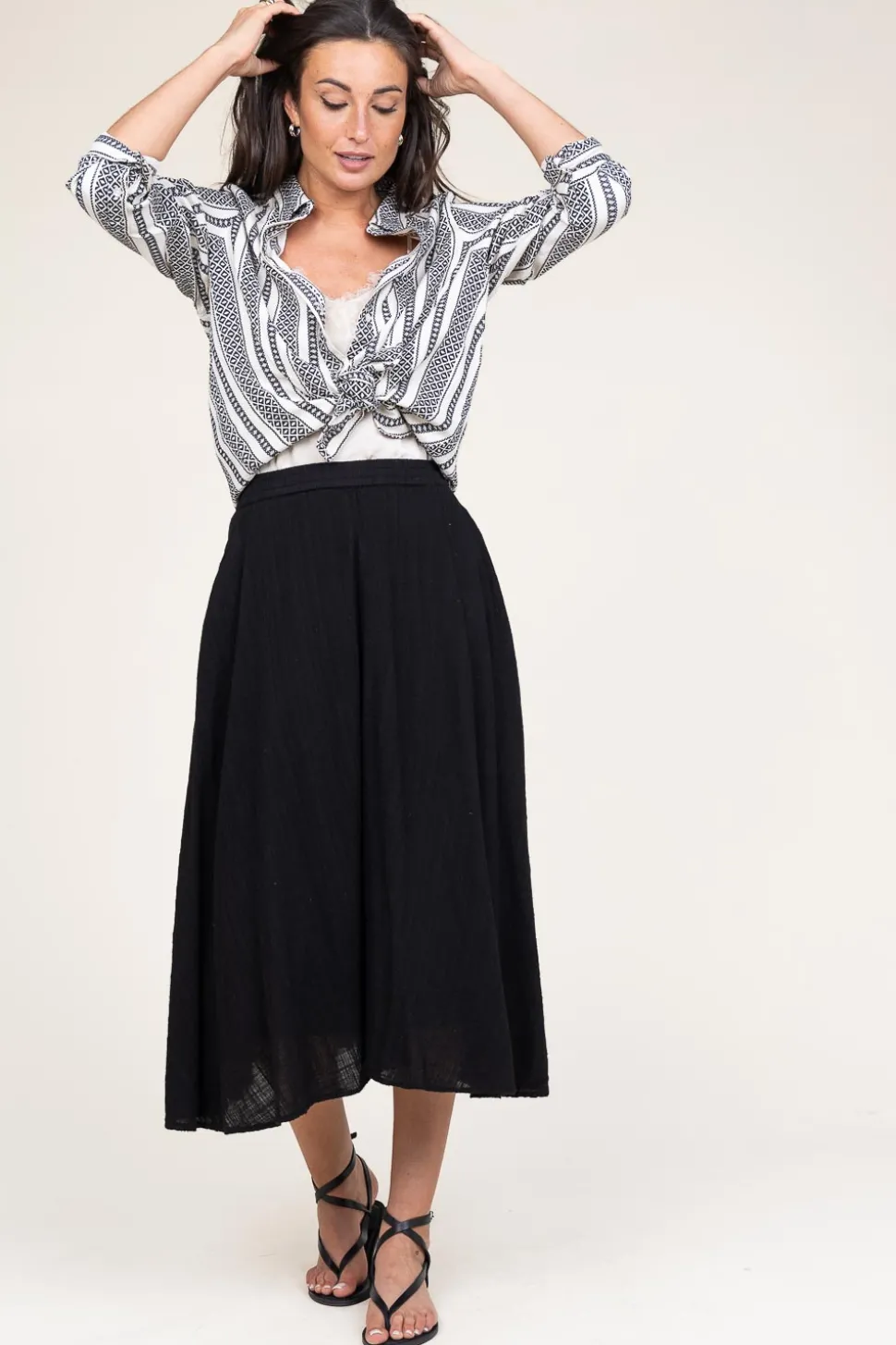Blouse With Print Sus | Black... | Lollys Laundry | Little Soho