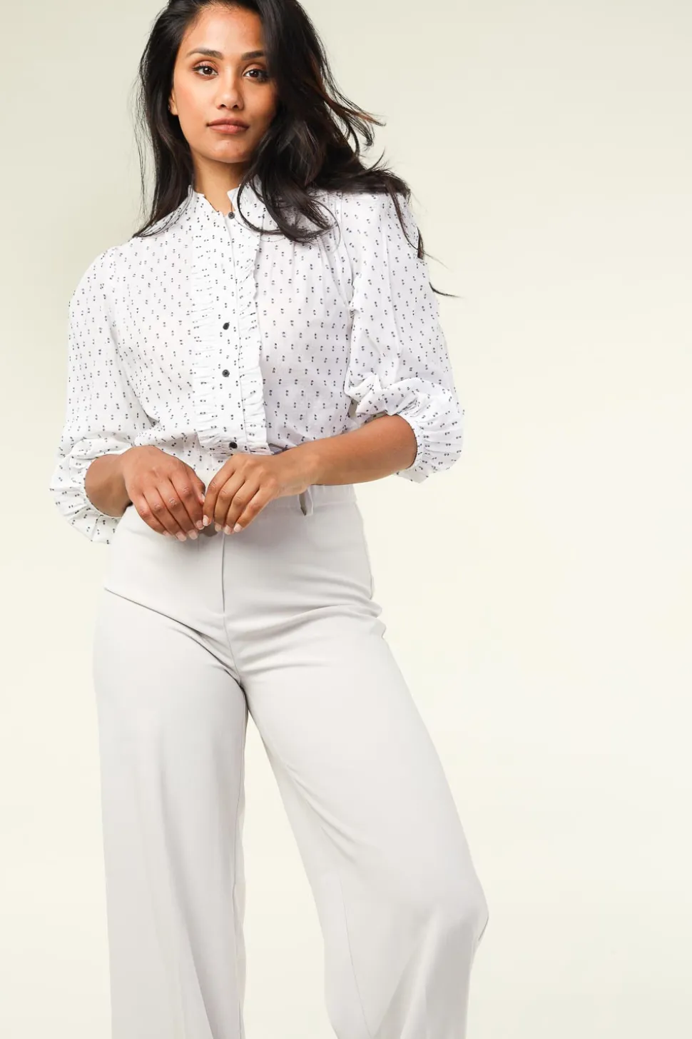 Blouse With Ruffles Perth | White... | Lollys Laundry | Little Soho
