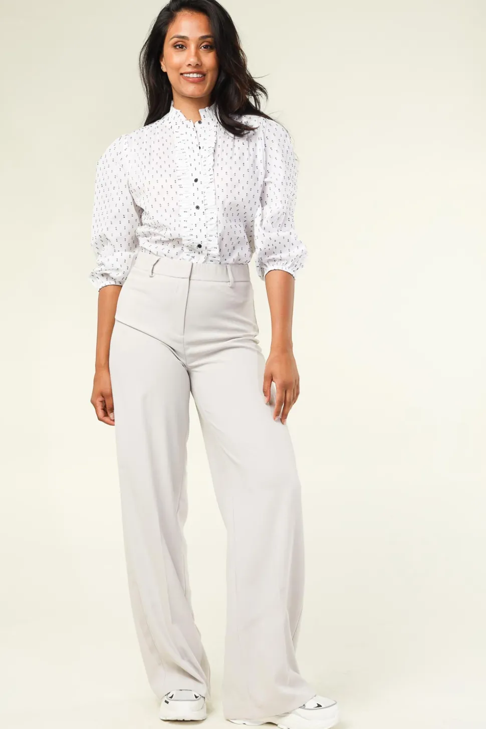 Blouse With Ruffles Perth | White... | Lollys Laundry | Little Soho