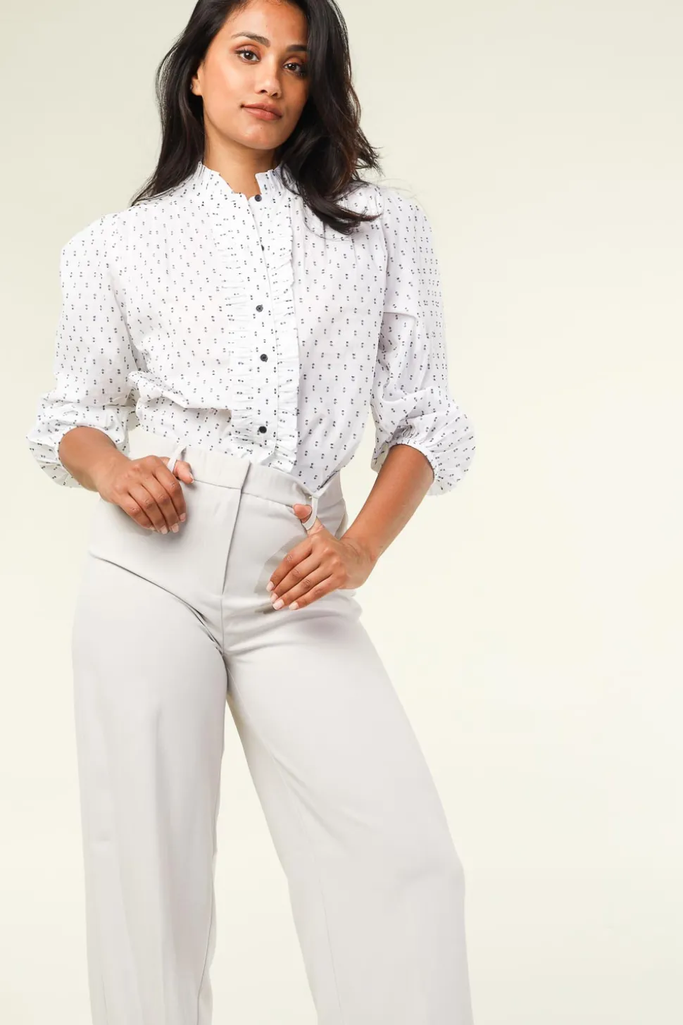 Blouse With Ruffles Perth | White... | Lollys Laundry | Little Soho