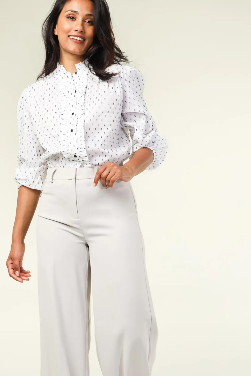 Blouse With Ruffles Perth | White... | Lollys Laundry | Little Soho