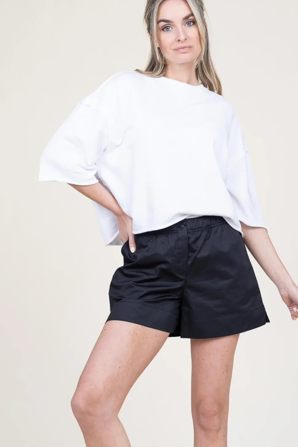 Boxy Sweatshirt Eclipse | White... | Berenice | Little Soho