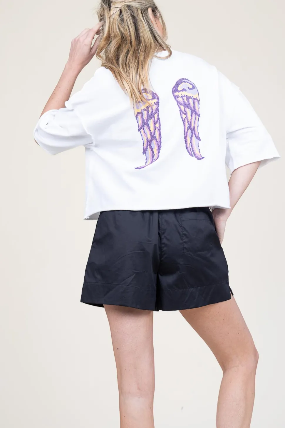 Boxy Sweatshirt Eclipse | White... | Berenice | Little Soho