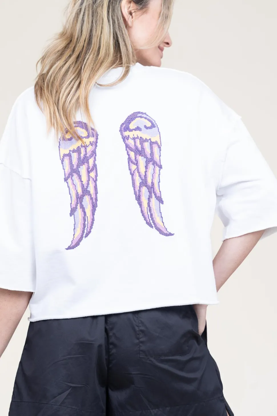 Boxy Sweatshirt Eclipse | White... | Berenice | Little Soho