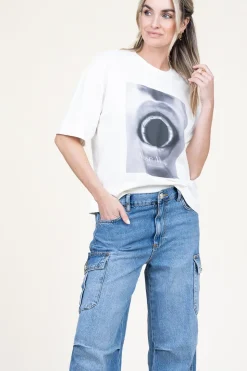 Boxy T-Shirt With Print Muse | Natural... | Copenhagen Muse | Little Soho