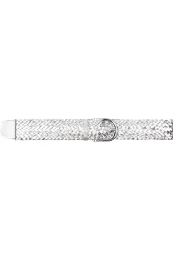 Braided Leather Belt Boyles | Silver... | Dante 6 | Little Soho