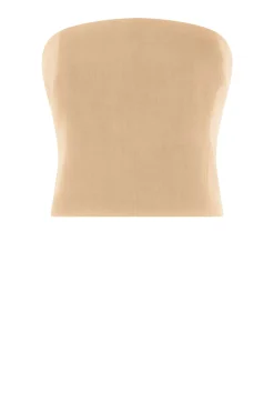 Bustier Top With Zipper Cosima | Beige... | Herskind | Little Soho