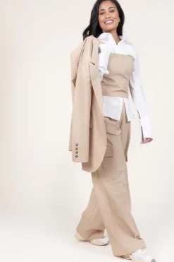 Bustier Top With Zipper Cosima | Beige... | Herskind | Little Soho