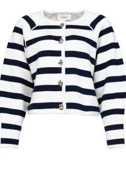 Cardigan With Luxurious Buttons Massimo | Natural /Navy... | Ba&Sh | Little Soho