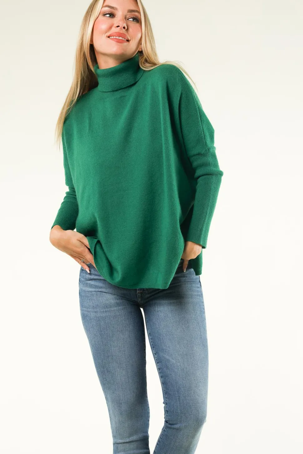 Cashmere Turtleneck Clara | Green... | Absolut Cashmere | Little Soho