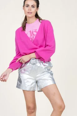 Cashmere Wrap Sweater Belinda | Pink... | Absolut Cashmere | Little Soho