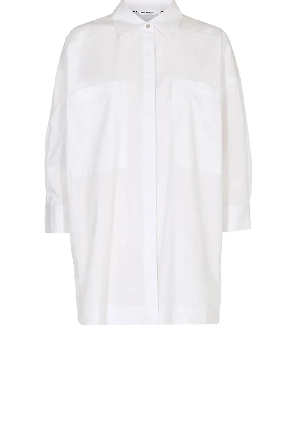Cotton Blouse With Pockets Cotton | White... | Co'Couture | Little Soho