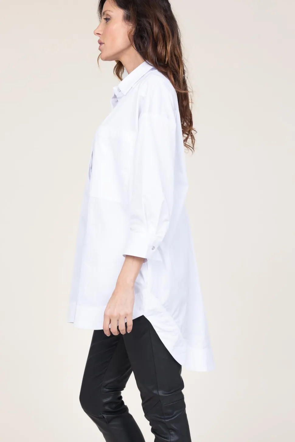 Cotton Blouse With Pockets Cotton | White... | Co'Couture | Little Soho