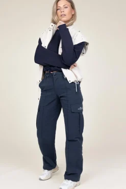 Cotton Cargo Pants Jenkins | Blue... | Co'Couture | Little Soho