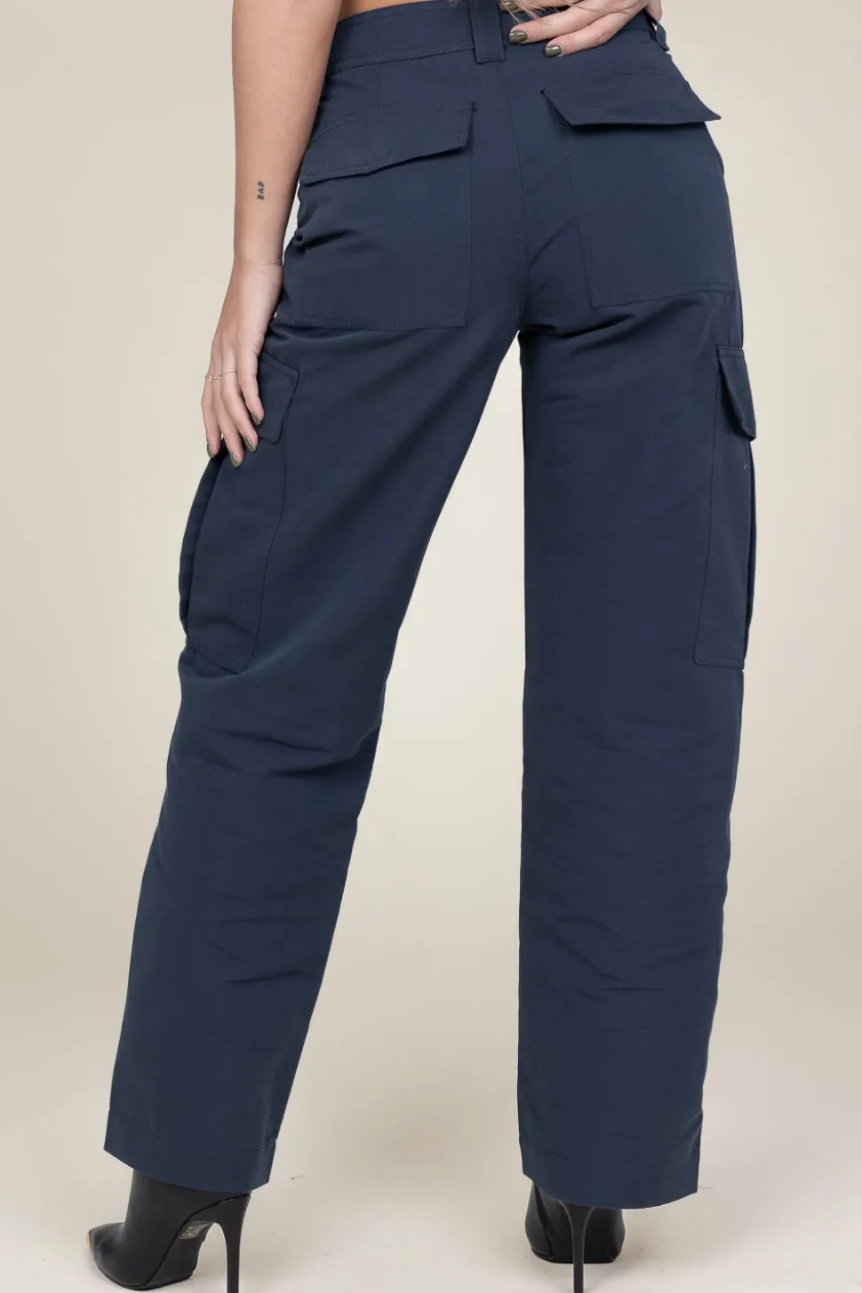 Cotton Cargo Pants Jenkins | Blue... | Co'Couture | Little Soho