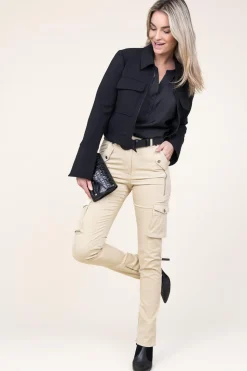 Cotton Cargo Pants Jill | Beige... | Patrizia Pepe | Little Soho