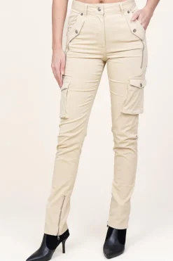 Cotton Cargo Pants Jill | Beige... | Patrizia Pepe | Little Soho