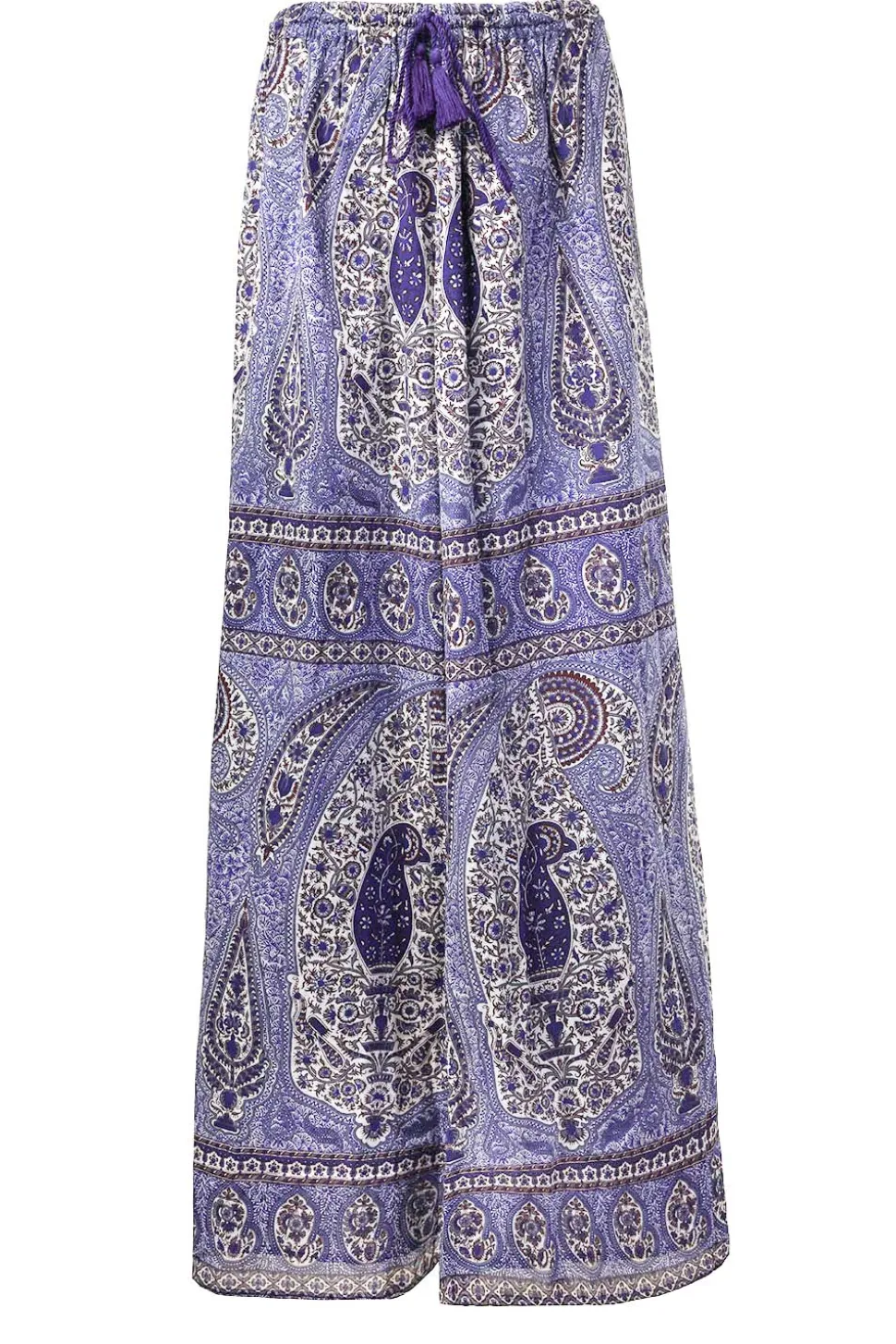 Cotton Maxi Skirt With Paisley Print Tajar | Blue... | Antik Batik | Little Soho