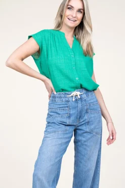 Cotton Mix Blouse Ophelia | Green... | Stella Forest | Little Soho