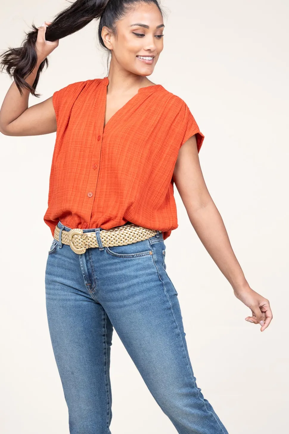 Cotton Mix Blouse Ophelia | Red... | Stella Forest | Little Soho