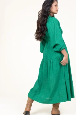 Cotton Mix Maxi Dress Ophelia | Green... | Stella Forest | Little Soho