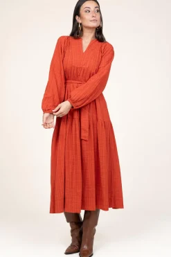 Cotton Mix Maxi Dress Ophelia | Red... | Stella Forest | Little Soho