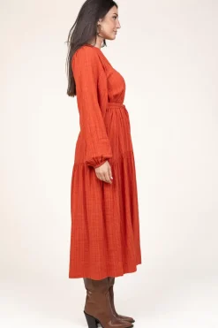 Cotton Mix Maxi Dress Ophelia | Red... | Stella Forest | Little Soho