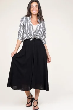 Cotton Mix With Midi Skirt Ophelia | Black... | Stella Forest | Little Soho