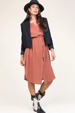 Cotton Mousseline Dress Nala | Pink... | Louizon | Little Soho