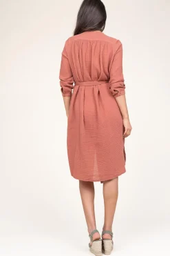 Cotton Mousseline Dress Nala | Pink... | Louizon | Little Soho