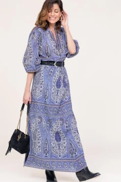 Cotton Paisley Print Top Tajar | Blue... | Antik Batik | Little Soho