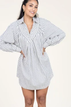 Cotton Striped Dress Fadia | Natural... | Ba&Sh | Little Soho
