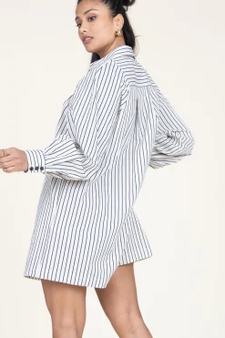 Cotton Striped Dress Fadia | Natural... | Ba&Sh | Little Soho