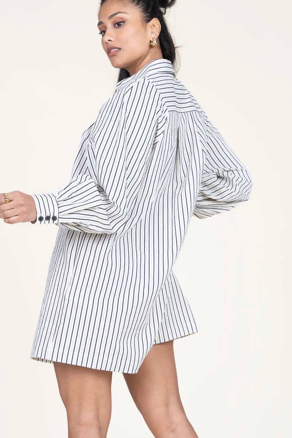 Cotton Striped Dress Fadia | Natural... | Ba&Sh | Little Soho