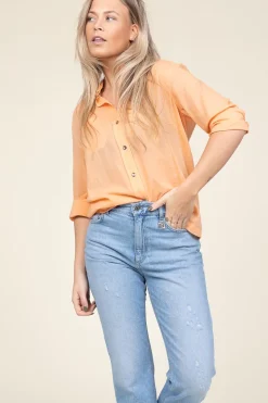 Cotton Voile Blouse Anna | Orange... | Antik Batik | Little Soho