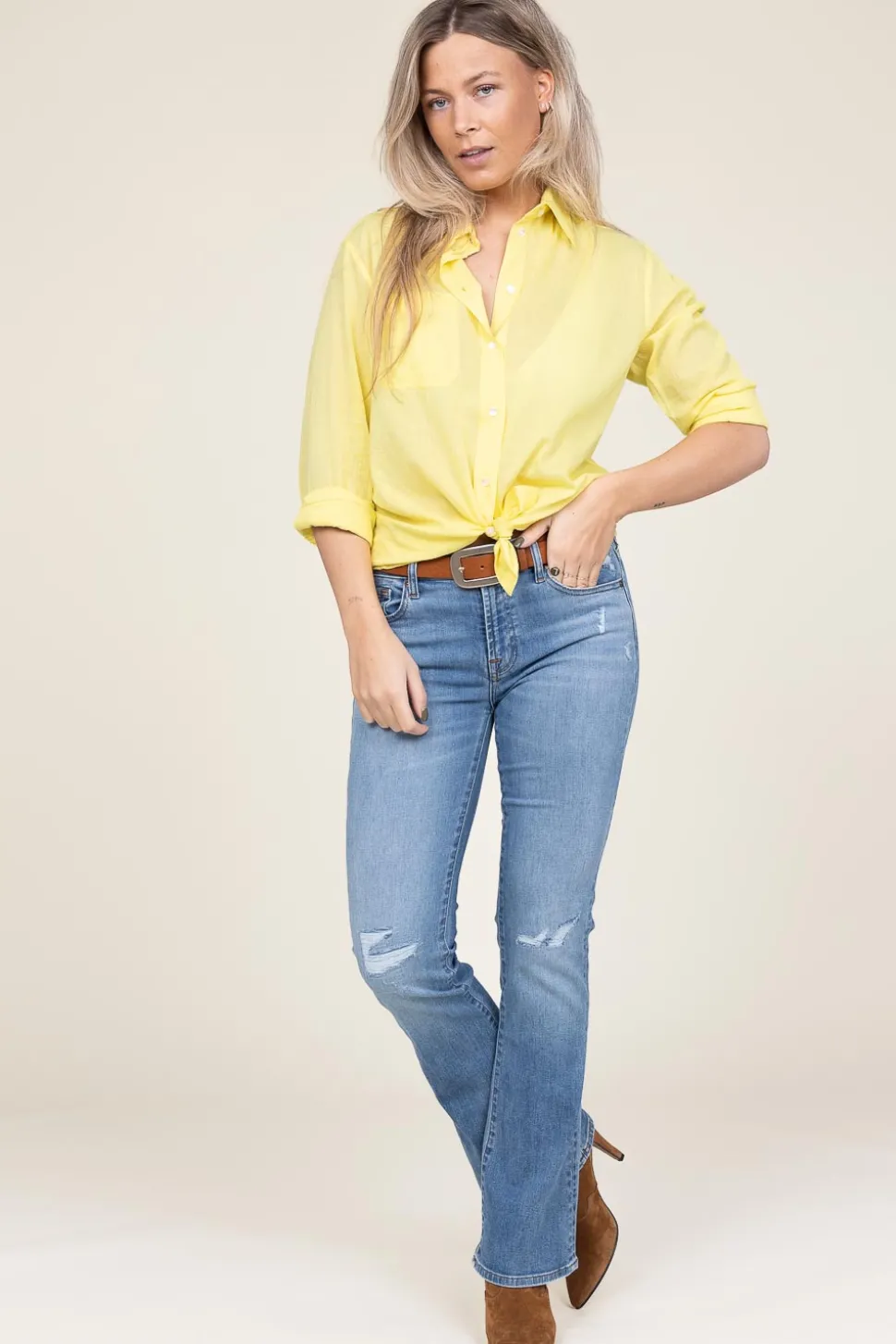 Cotton Voile Blouse Anna | Yellow... | Antik Batik | Little Soho