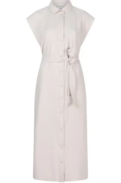 Crepe Button-Down Dress Zadie | Natural... | Dante 6 | Little Soho
