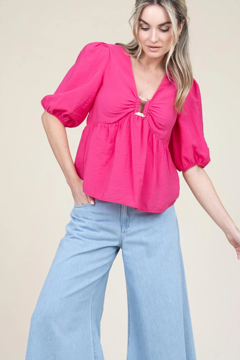 Crepe Top Locky | Pink... | Ba&Sh | Little Soho