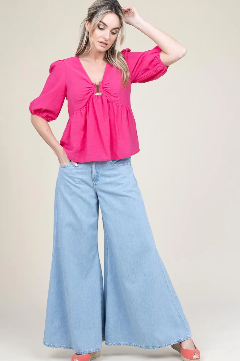 Crepe Top Locky | Pink... | Ba&Sh | Little Soho